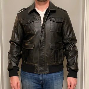 CK Jeans Distressed Motorcycle Jacket